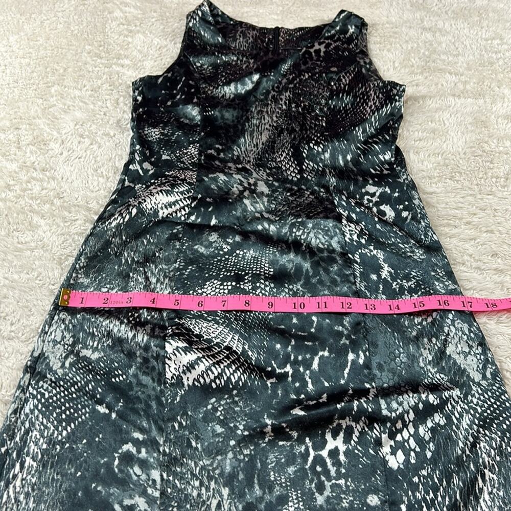 Bianco Ballo gunmetal grey patterned cocktail party dress, 36 or XS - Picture 6 of 7